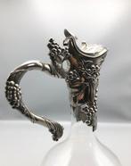 Karaf - Geplateerd met zilver en glas - Wijnkaraf, Antiek en Kunst
