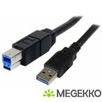 StarTech.com 3 m zwarte SuperSpeed USB 3.0-kabel A-naar-B, Verzenden