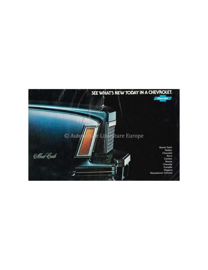 1977 CHEVROLET PROGRAMMA BROCHURE ENGELS (VS), Boeken, Auto's | Folders en Tijdschriften