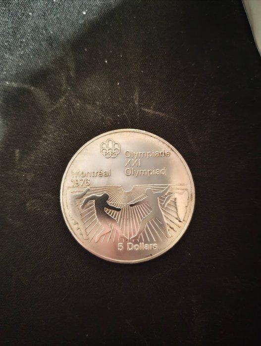 Canada. 5 Dollars 1976 Montreal Olympics - Fencing (Zonder, Timbres & Monnaies, Monnaies | Europe | Monnaies non-euro
