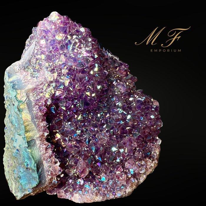 Magnifique Améthyste Aura Exemplaar - Hoogte: 120 mm -, Collections, Minéraux & Fossiles