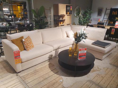 Promo: beige hoeksalon Donatella met hoek-/lig rechts B322