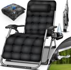 Tuinstoel - Ligstoel - Verstelbaar - Opvouwbaar - Antraciet, Tuin en Terras, Ligbedden, Verzenden, Nieuw
