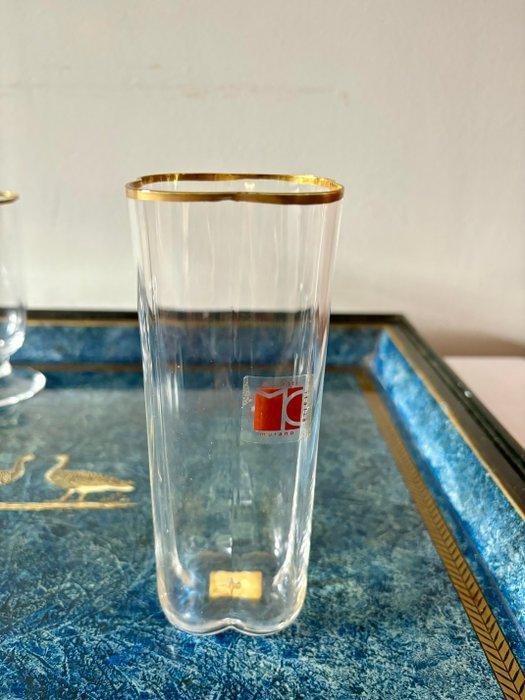 Murano - Carlo Moretti - Verre à champagne (6) - Verre de, Antiek en Kunst, Antiek | Meubels | Tafels
