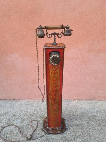 Téléphone analogique - Bois - Téléphone avec colonne -