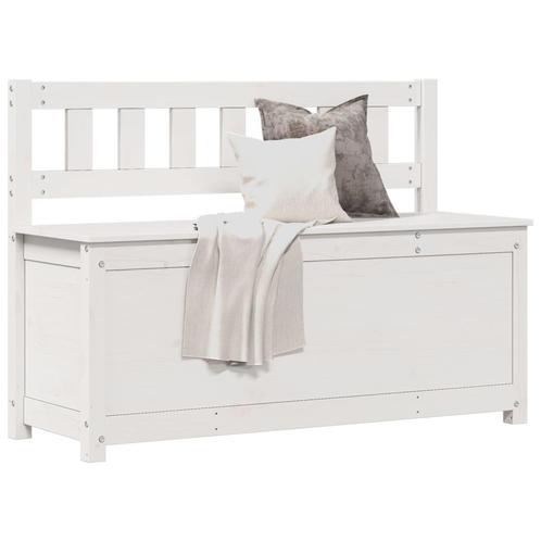 vidaXL Bankje 110x41x76,5 cm massief grenenhout wit, Huis en Inrichting, Overige Huis en Inrichting, Nieuw, Verzenden