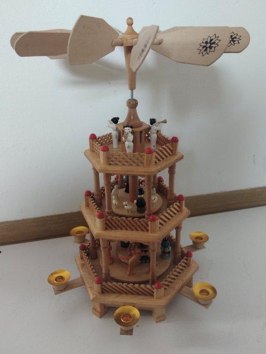 Kerstbeeldje ornament - Draaiende kerstpiramide, 3, Antiek en Kunst, Antiek | Boeken en Manuscripten