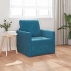 vidaXL Floor Sofa Bed 2-in-1 Blauw 74x77x81 cm Velvet, Huis en Inrichting, Zetels | Zetels, Verzenden, Nieuw