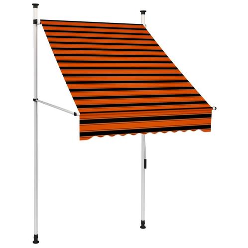 vidaXL Auvent manuel rétractable 100 cm Orange et marron, Jardin & Terrasse, Parasols, Neuf, Envoi