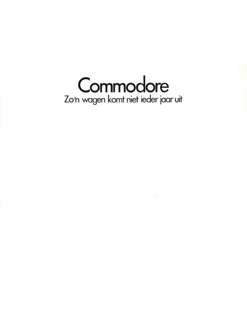 1972 OPEL COMMODORE BROCHURE NEDERLANDS, Livres, Autos | Brochures & Magazines, Enlèvement ou Envoi
