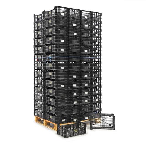 Gebruikte euronorm stapelbakken wanden + bodem geperforeerd, Doe-het-zelf en Bouw, Kratten en Dozen, Gebruikt, Ophalen of Verzenden