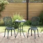 vidaXL Tuin Bistro Set 3 pcs Groen Aluminium, Verzenden, Nieuw