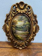 Cadre - Plâtre, Bois, feuille dor - cadre doré avec une, Antiquités & Art