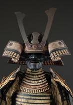 Armure noire (yoroi) - Métal, soie, cuivre, brocart, laque -, Antiquités & Art