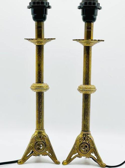 Candélabres dautel gothiques - Bronze, Ormolu - Seconde, Antiquités & Art, Antiquités | Autres Antiquités