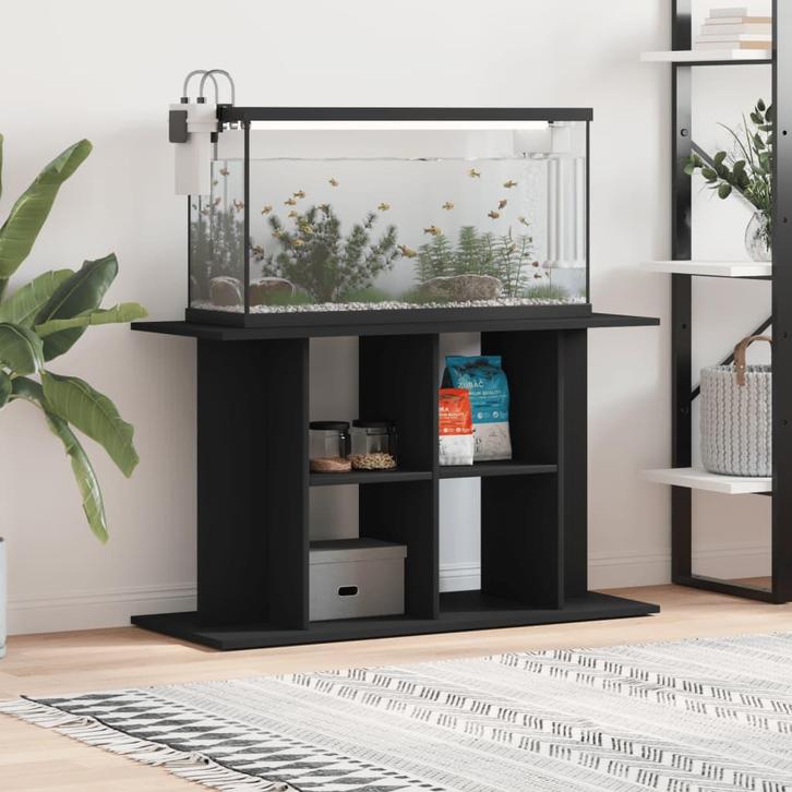 vidaXL Aquariumstandaard 100x40x60 cm bewerkt hout zwart, Dieren en Toebehoren, Vissen | Aquaria en Toebehoren, Nieuw, Verzenden
