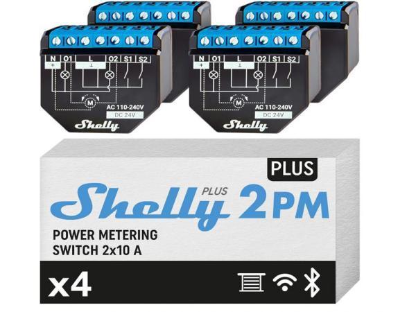 Veiling - Shelly Plus 2PM WLAN Bluetooth 2 kanalen Smart Rel, Auto-onderdelen, Elektronica en Kabels