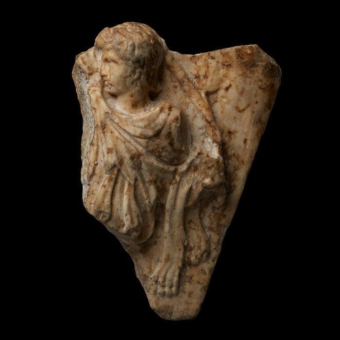 Oud-Romeins Marmer Reliek met een satyr. 1e eeuw na, Verzamelen, Mineralen en Fossielen