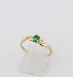 Zonder minimumprijs - Ring - 18 karaat Geel goud Smaragd -, Handtassen en Accessoires, Ringen, Nieuw
