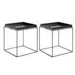 Hay - Nachtkastje (2) - Hay Tray Tafel - Zwart - Staal - 2