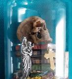 Reliquaire - Mini Reliquaire de voyage mémento Mori, Verre,, Antiek en Kunst