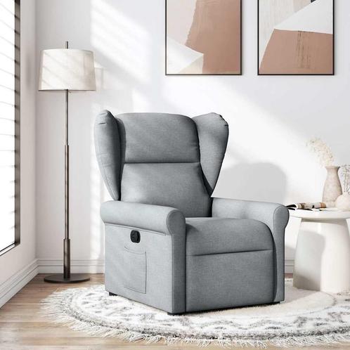 vidaXL Fauteuil verstelbaar stof lichtgrijs, Huis en Inrichting, Fauteuils, Nieuw, Verzenden