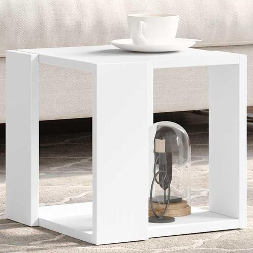 vidaXL Salontafel 32x32x30 cm bewerkt hout wit, Huis en Inrichting, Tafels | Salontafels, Nieuw, Verzenden