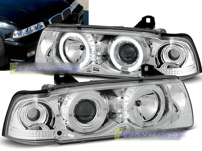Xenon Look Koplampen met Angel Eyes voor BMW 3 Serie E36, Auto diversen, Tuning en Styling, Ophalen of Verzenden