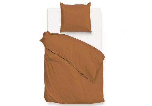 ZoHome Dekbedovertrek Satinado Cognac Brown - 100% Katoen-Sa, Huis en Inrichting, Slaapkamer | Beddengoed