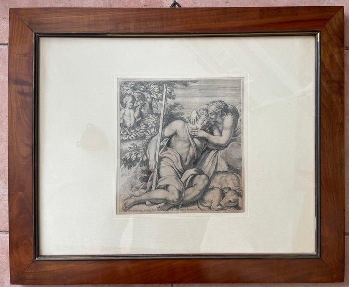 Carlo Cesi (XVII), Annibale Carracci (after) - Diana e, Antiek en Kunst, Antiek | Overige Antiek