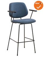 Barkruk Eva - NIEUW - Blauw - zithoogte 77cm, Vergader- of Presentatieruimte, Ophalen of Verzenden, Nieuw zonder verpakking, Stoel