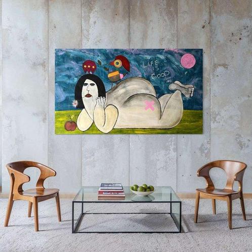 V. Cox - Life is Good - XXL · No Reserve, Antiek en Kunst, Kunst | Schilderijen | Modern