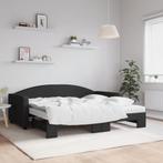 vidaXL Slaapbank met onderschuifbed en matrassen 90x190 cm, Huis en Inrichting, Verzenden, Nieuw