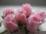 Roosjes 5-6cm. zijde best quality pink roze10 st roos, Nieuw