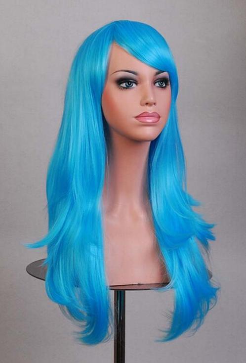 Luxe Lange Oceaan Blauwe Pruik Zeemeermin Turquoise Mermaid, Kleding | Dames, Carnavalskleding en Feestkleding, Nieuw, Ophalen of Verzenden