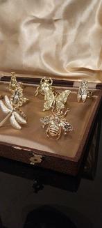 Rond de serviette (12) - Animaux - laiton doré, Antiek en Kunst