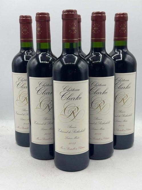 2012 Château Clarke Baron Edmond de Rothschild - Médoc - 6, Verzamelen, Wijnen