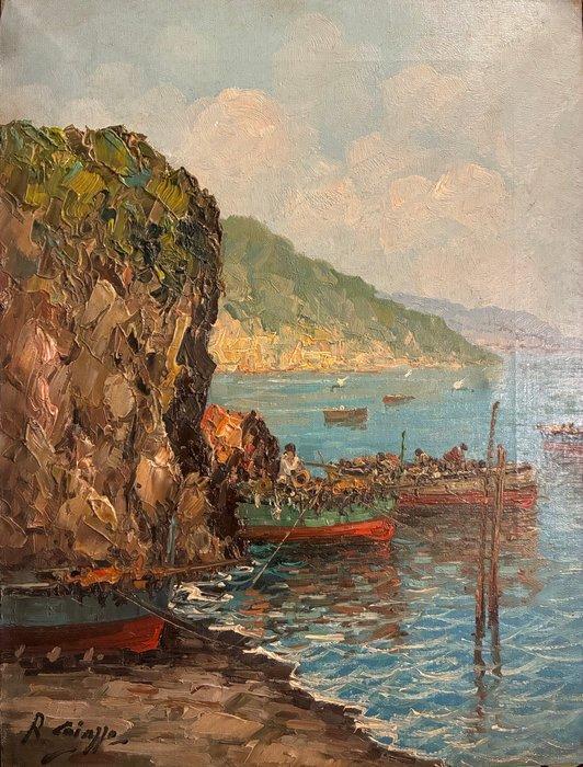 Raffaele Caiazzo (XX) - Porto Cavo (île d’Elbe), Antiek en Kunst, Kunst | Schilderijen | Klassiek