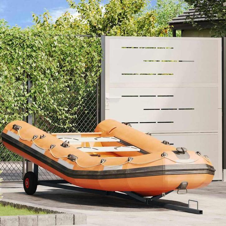 vidaXL Boottrailer Zilver 302 x 107 x 42 cm Staal, Watersport en Boten, Bootonderdelen, Nieuw, Verzenden