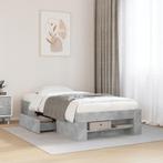 vidaXL Bedframe bewerkt hout betongrijs 90x200 cm, Huis en Inrichting, Slaapkamer | Bedden, Verzenden, Nieuw