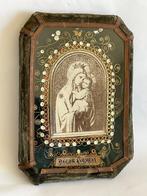 Reliekhouder - Paperolles reliek met portret van Maria met, Antiek en Kunst