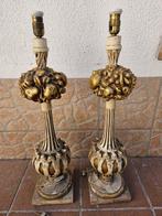 Kandelaber paar vintage lampen (2) - Hout, Antiek en Kunst, Curiosa en Brocante