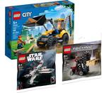 Lego - 60385, 30654, 30655 - MISB - pelle, chariot
