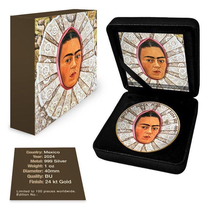Mexique. 1 Onza 2024 1 oz Mexican Libertad Frida Kahlo Self, Postzegels en Munten, Munten | Europa | Niet-Euromunten