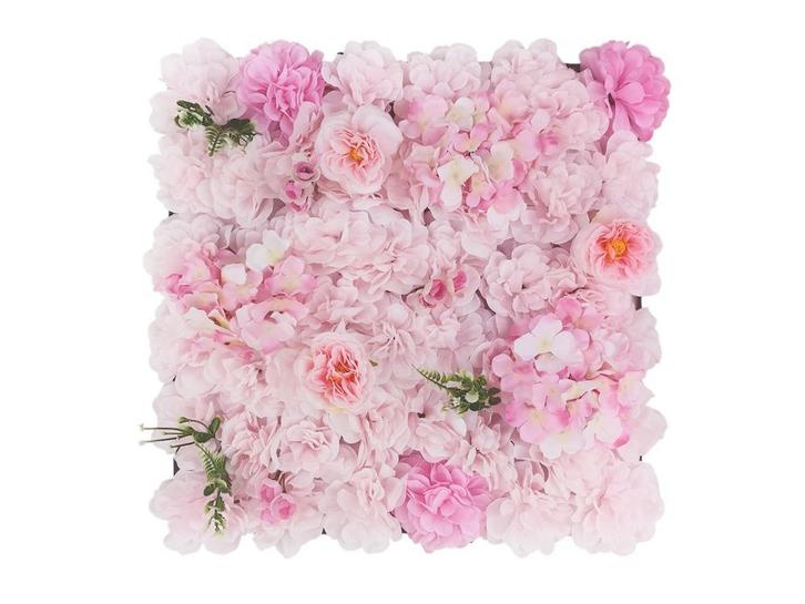 Flowerwall, 4x panelen kunstbloemen decoratie (KHSQ017), Huis en Inrichting, Woonaccessoires | Kunstplanten en Kunstbloemen, Nieuw