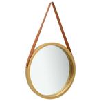 vidaXL Wandspiegel met band 40 cm goudkleurig, Maison & Meubles, Accessoires pour la Maison | Miroirs, Verzenden