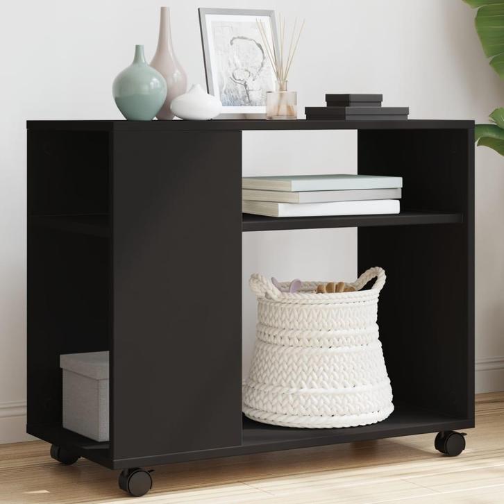 vidaXL Bijzettafel met wieltjes 70x35x60 cm bewerkt hout, Huis en Inrichting, Tafels | Bijzettafels, Nieuw, Verzenden