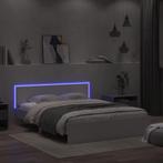 vidaXL Cadre de lit avec tête de lit et LED blanc, Neuf, Verzenden