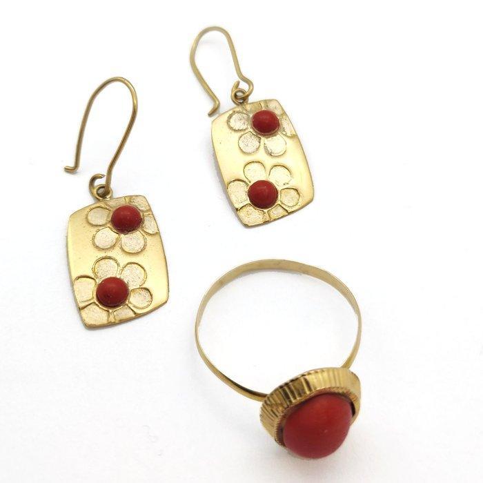 Ensemble de bijoux 2 pièces - 18 carats Or jaune - 2.50ct., Bijoux, Sacs & Beauté, Bijoux anciens