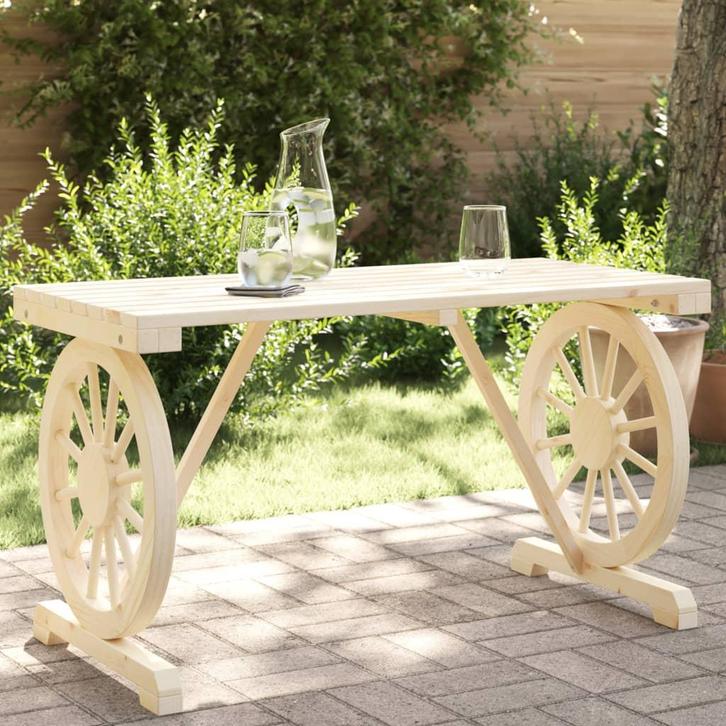 vidaXL Tuintafel 115x55x65 cm massief vurenhout, Tuin en Terras, Tuintafels, Nieuw, Verzenden